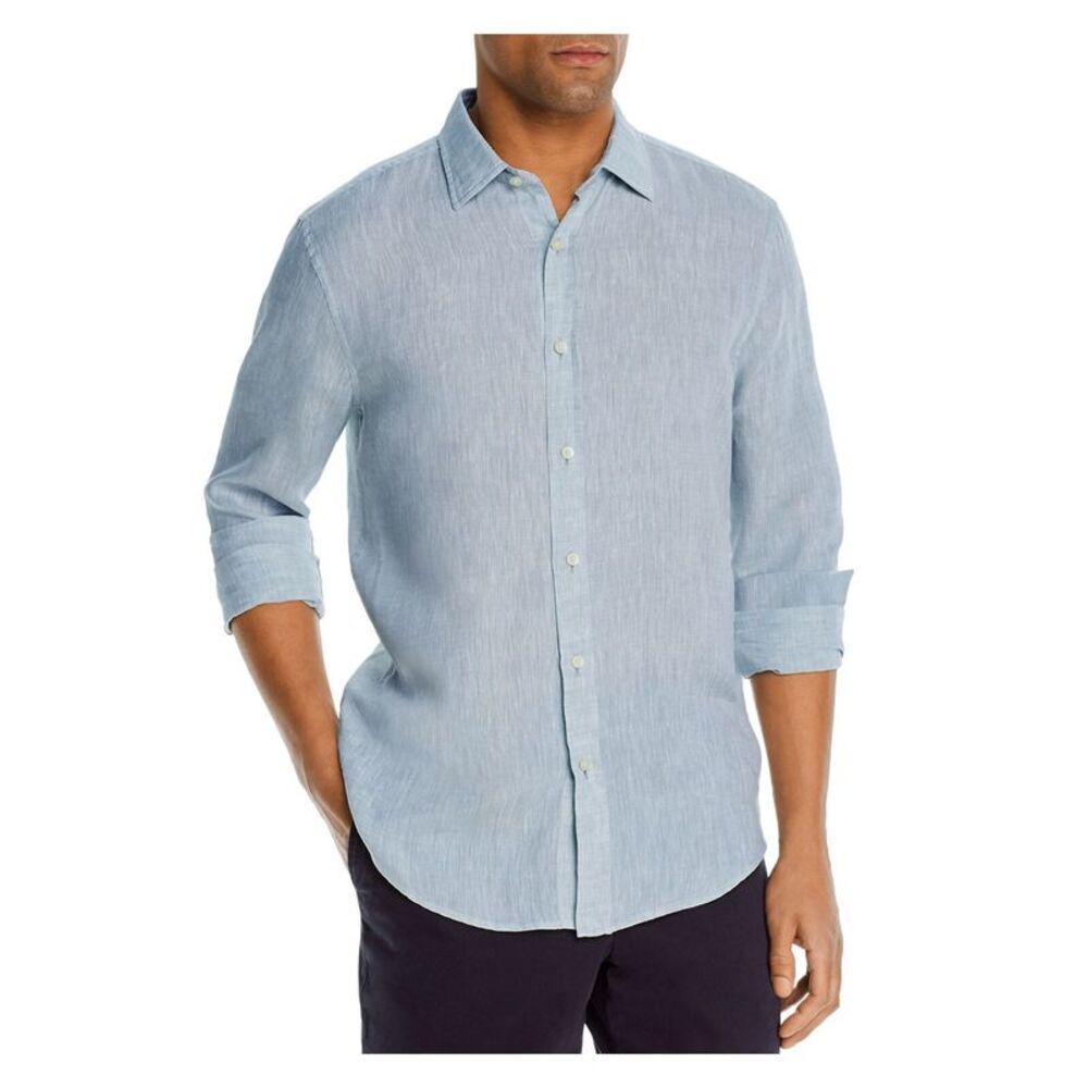 The Mens store Mens Blue Button Down Casual Shirt XL